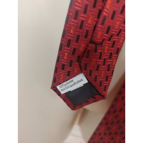 Vesuvio Napoli VINTAGE Men's Red/Black Handkerchief & Tie Set. - Picture 7 of 9